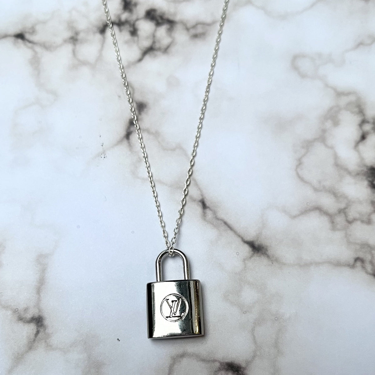 Louis Vuitton Lock Charm Necklace Silver – Modern Love Jewelry