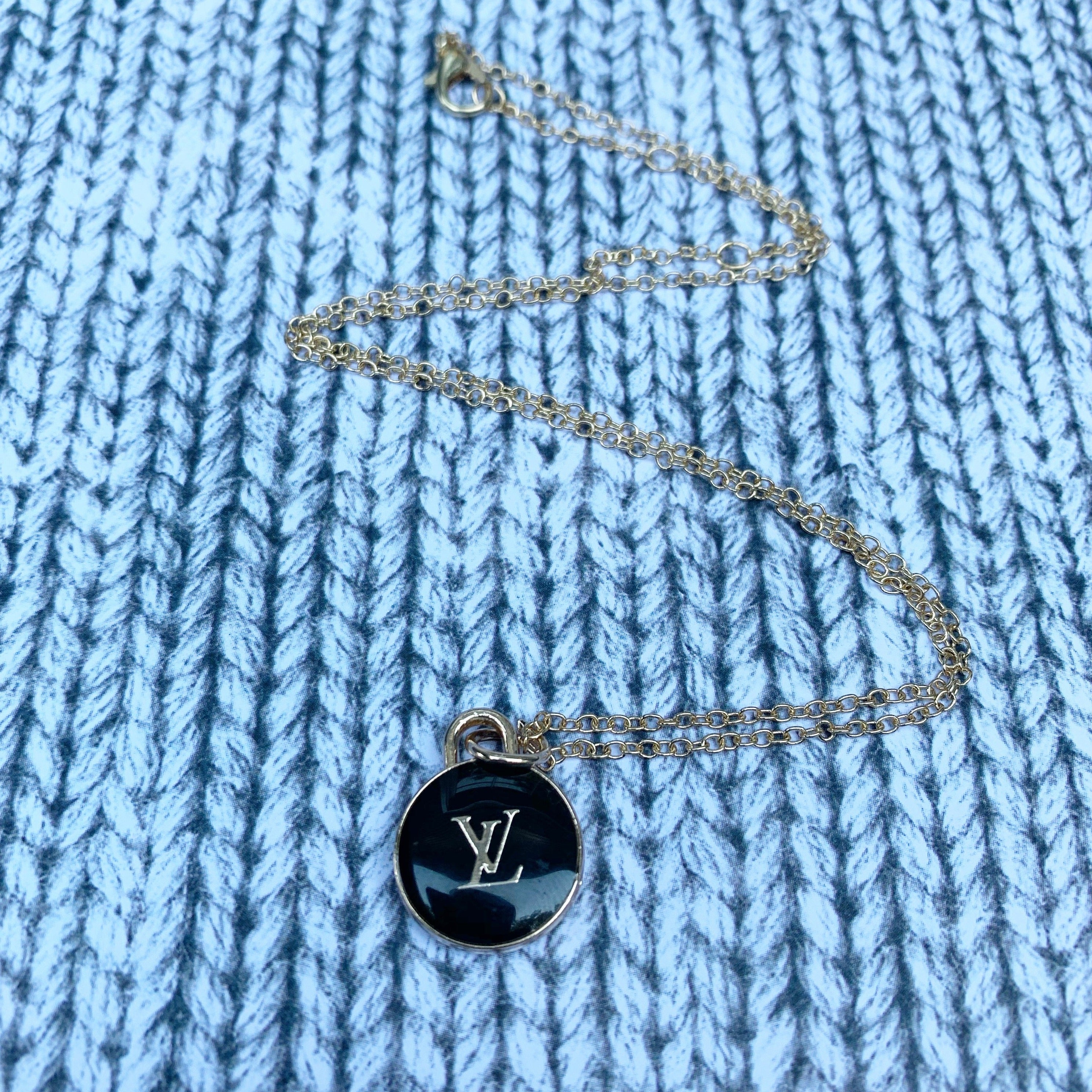 black lv necklace